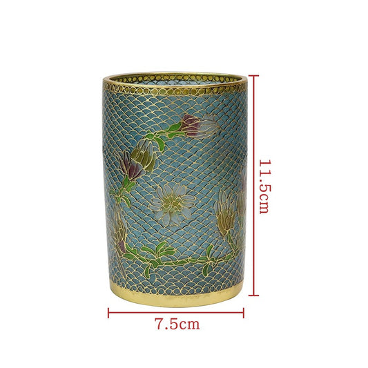 Traditional Chinese Cloisonné Pen Holder Ornament