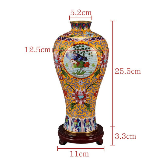 Traditional Chinese Cloisonné Collectible Vase for Home & Gifting