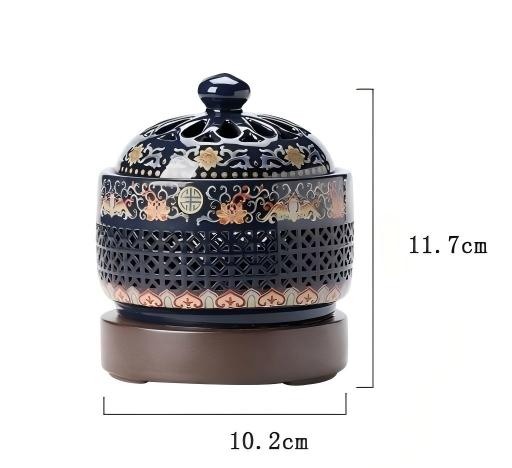 Cloisonné Electric Incense Burner with Temperature Control
