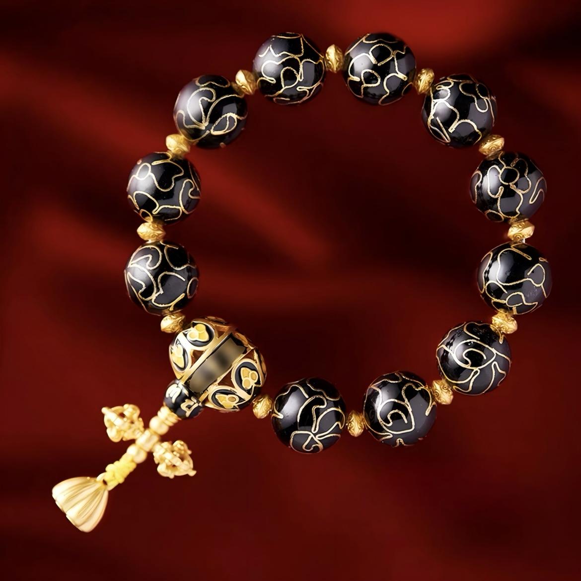 Traditional Handcrafted Cloisonné Collectible Bracelet for Spiritual & Gifting