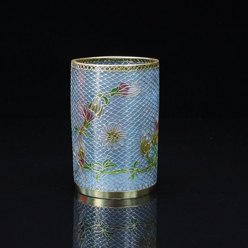 Traditional Chinese Cloisonné Pen Holder Ornament