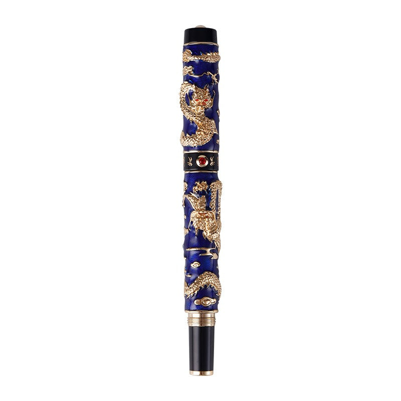 Imperial Cloisonné Gold Dragon Fountain Pen