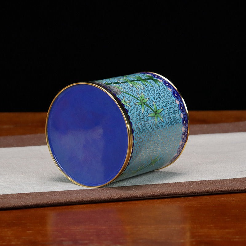Handmade Imperial Cloisonné Gentlemen Pen Holder