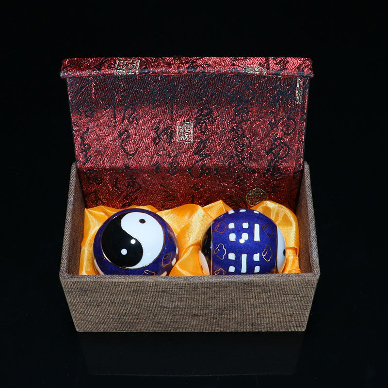 Palace Style Cloisonné Tai Chi  Ball Pair